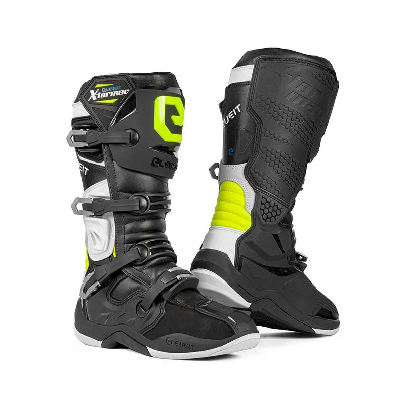 ELEVEIT MOTOBOOTS - Stivali X TARMAC Off-Road Black/Yellow Fluo