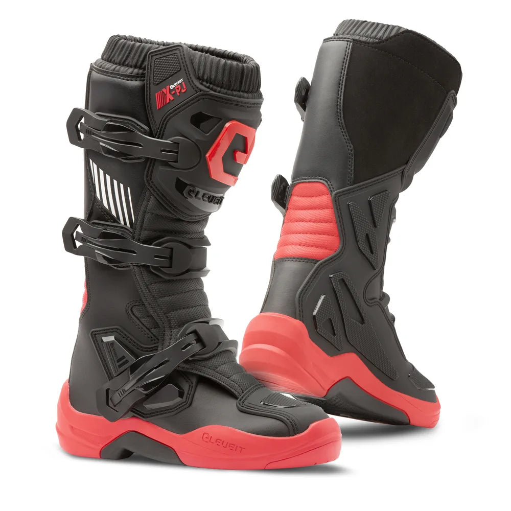 ELEVEIT MOTOBOOTS - Stivali X PEAK JUNIOR Black/Red