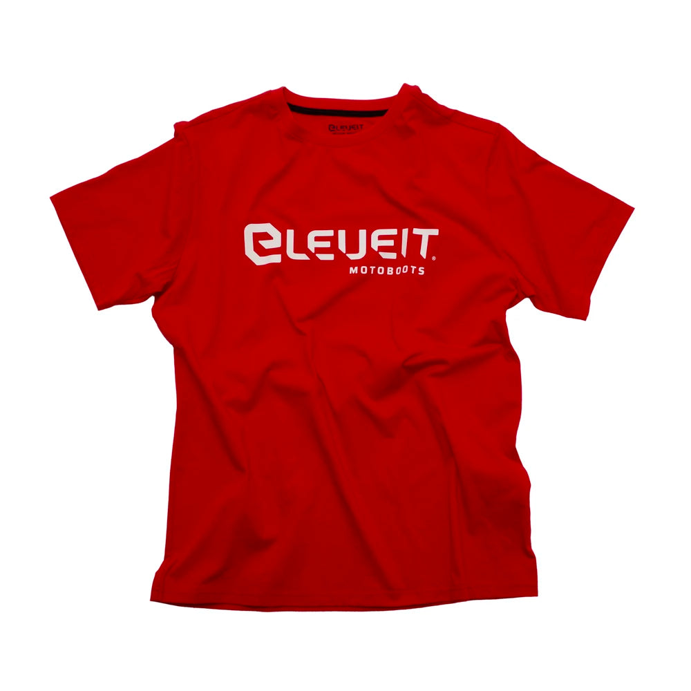 ELEVEIT MOTOBOOTS - Maglietta T-SHIRT LOGO Red