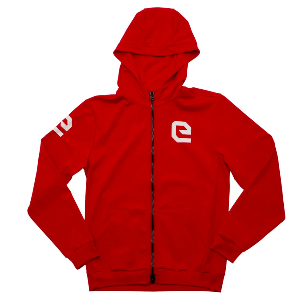 ELEVEIT MOTOBOOTS - Felpa HOODIE LOGO Red