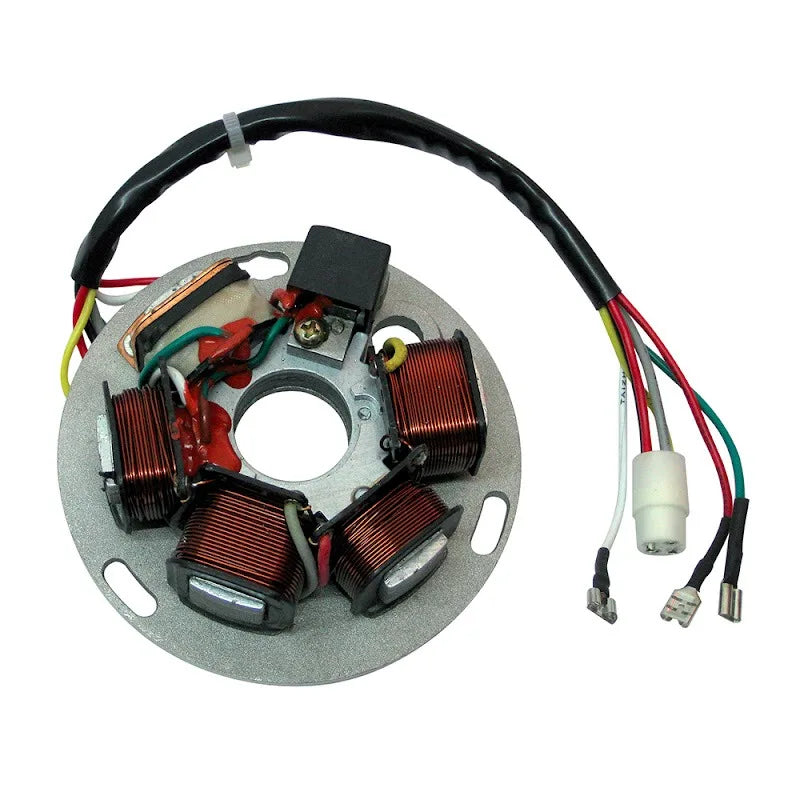 HYP - Statore PIAGGIO VESPA PXE 125cc, 6 Poli/4 Pin con Avviamento Elettrico