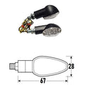 BCR - Freccia a Led EYE-2 (Coppia) - Nero, Lente Trasparente