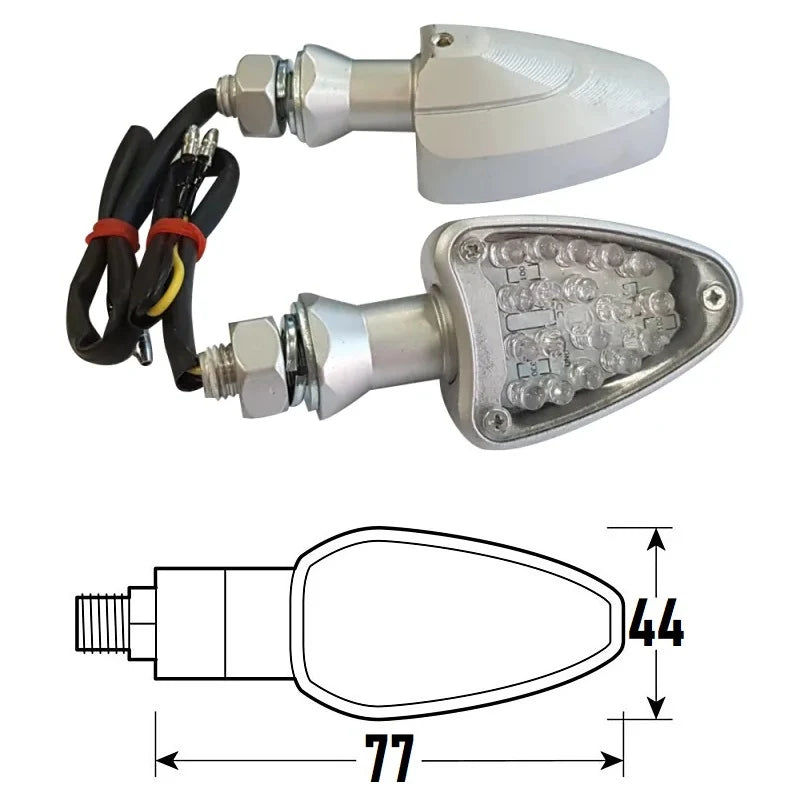 BCR - Freccia a Led IRON (Coppia) - Grigio