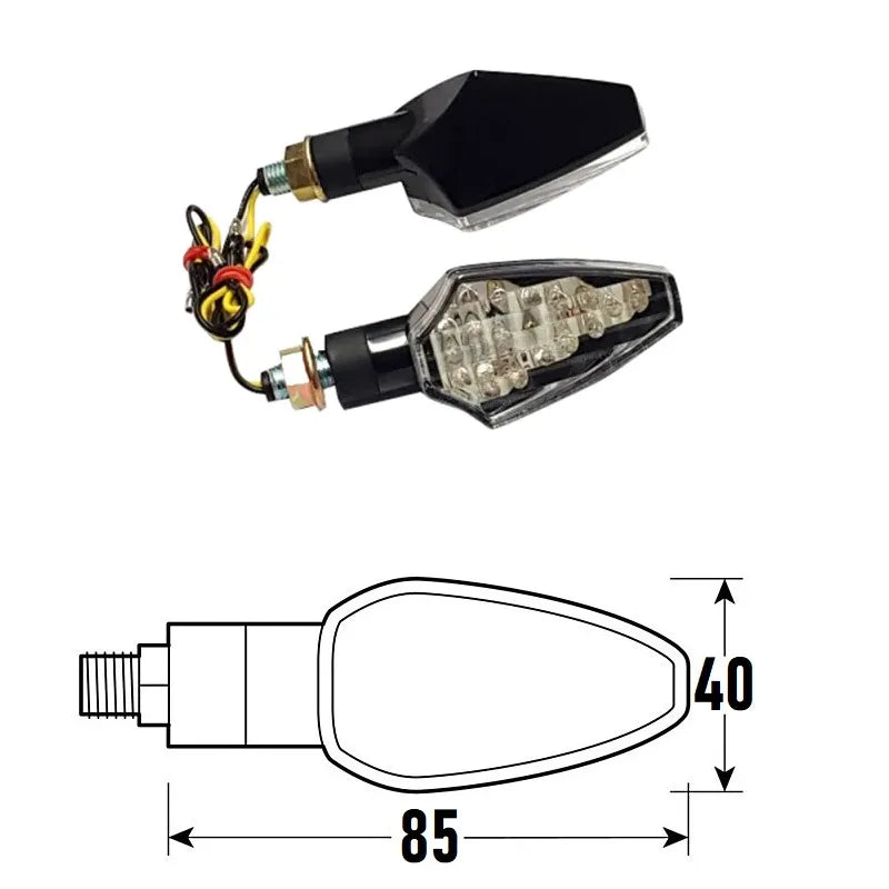 BCR - Freccia a Led DART (Coppia) - Nero