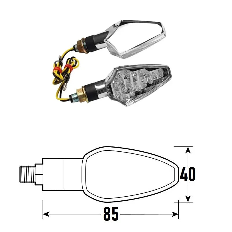 BCR - Freccia a Led DART (Coppia) - Cromato