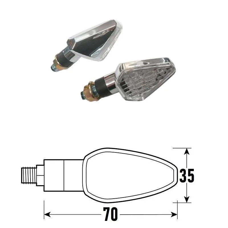 BCR - Freccia a Led DART-2 (Coppia) - Look Cromato