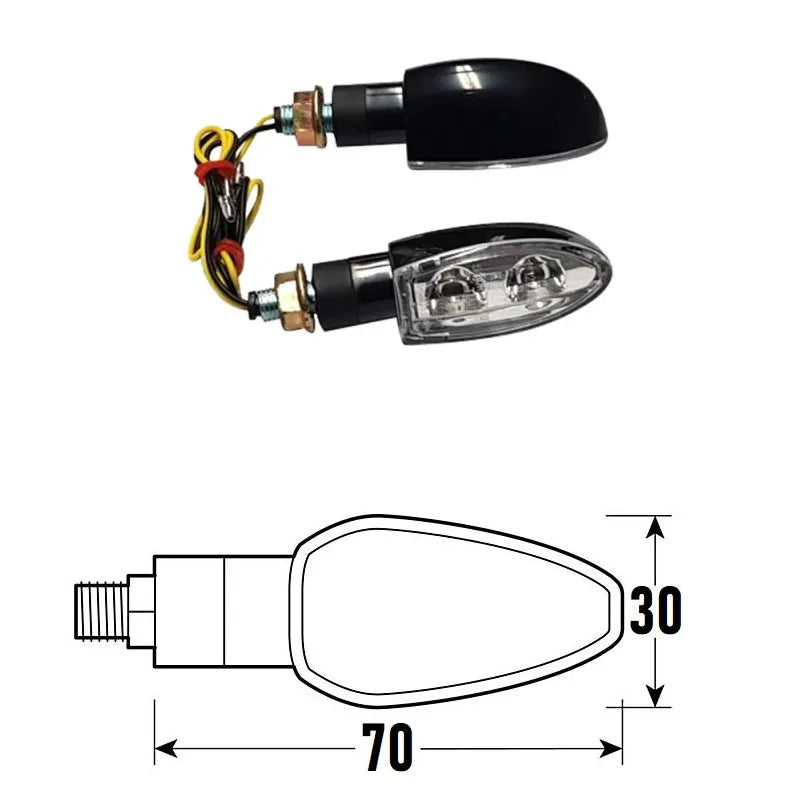 BCR - Freccia a Led SPIKE-2 (Coppia) - Nero