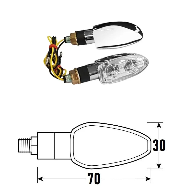 BCR - Freccia a Led SPIKE-2 (Coppia) - Look Cromato