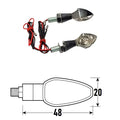 BCR - Freccia a Led SPIKE (Coppia) in Alluminio - Look Cromato