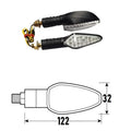 BCR - Freccia a Led BOLT (Coppia) - Nero