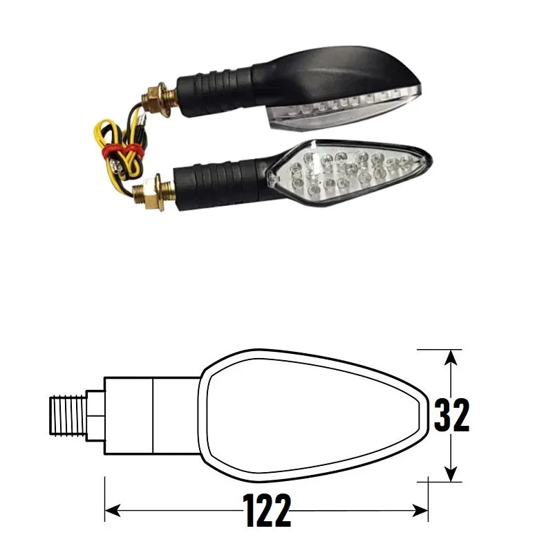 BCR - Freccia a Led BOLT (Coppia) - Nero