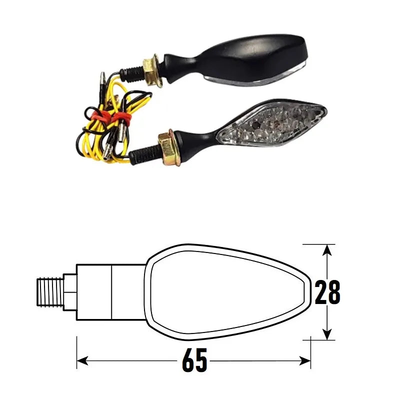 BCR - Freccia a Led TINY (Coppia) - Nero