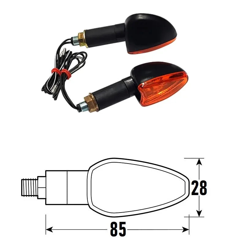 BCR - Freccia ARROW (Coppia) - Nero, Lente Arancione