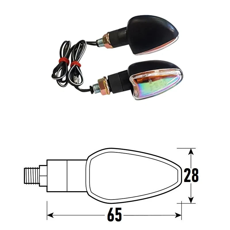 BCR - Freccia ARROW (Coppia) - Nero, Lente Iridescente