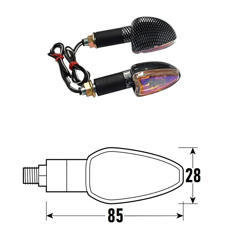 BCR - Freccia ARROW (Coppia) - Nero, Lente Iridescente