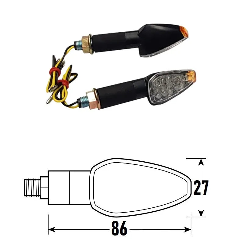 BCR - Freccia a Led GOCCIA (Coppia) - Nero