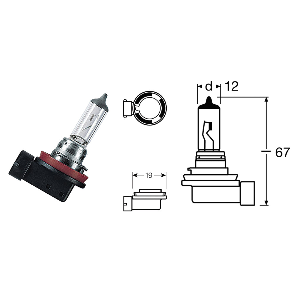 BCR - Lampada H8 12V-35W / PGJ19-1