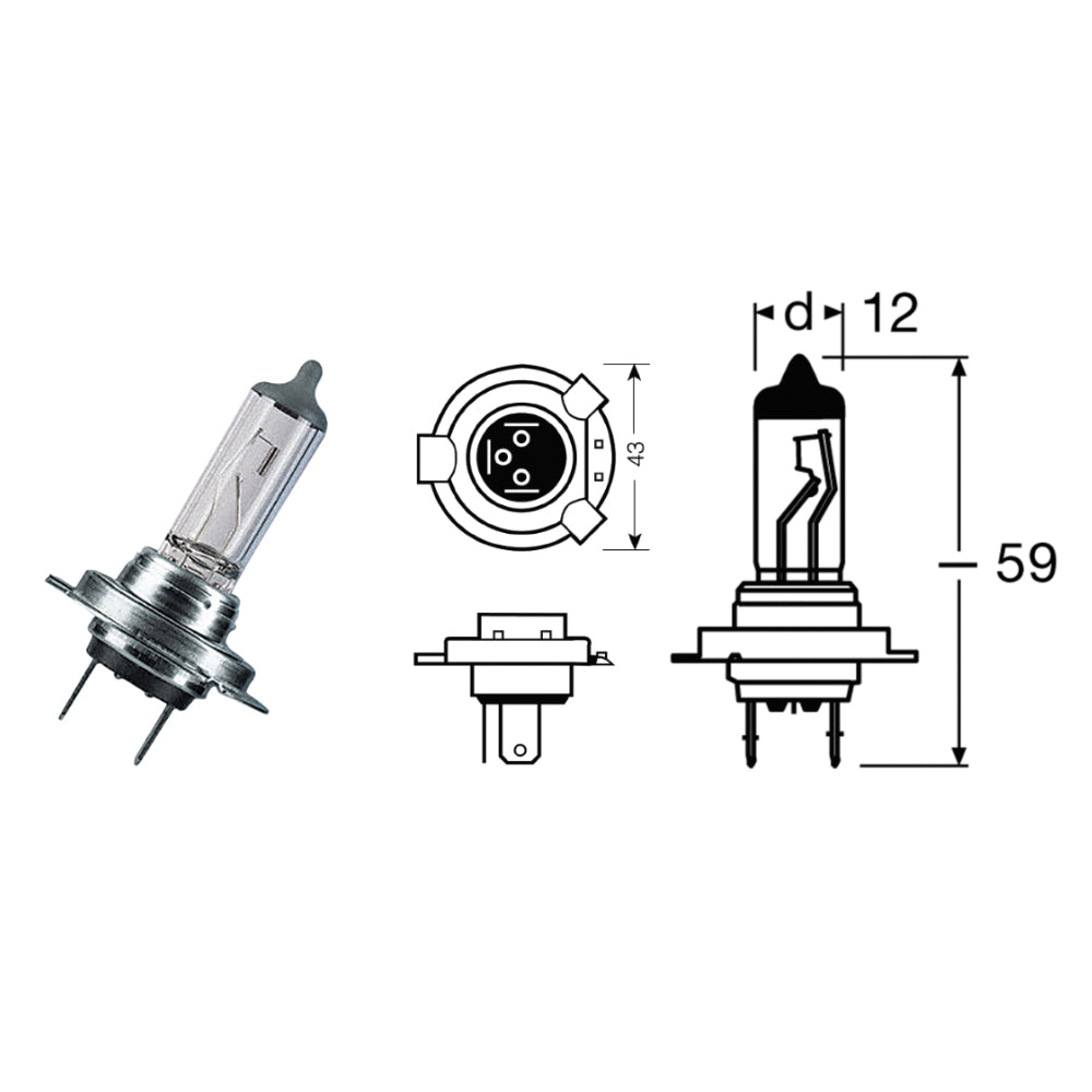 OSRAM - Lampada H7 12V-55W / PX26D