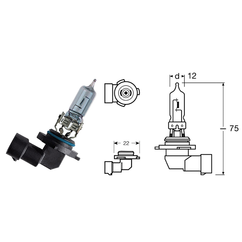 OSRAM - Lampada HB3 12V-60W / P20D