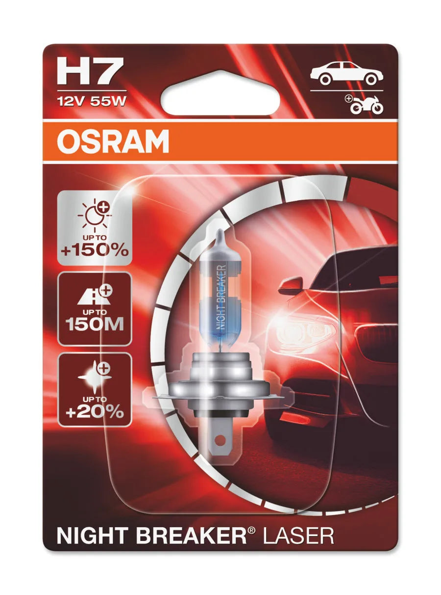 OSRAM - Lampada H7 PX26D 12V-55W Night Breaker LASER - Blister