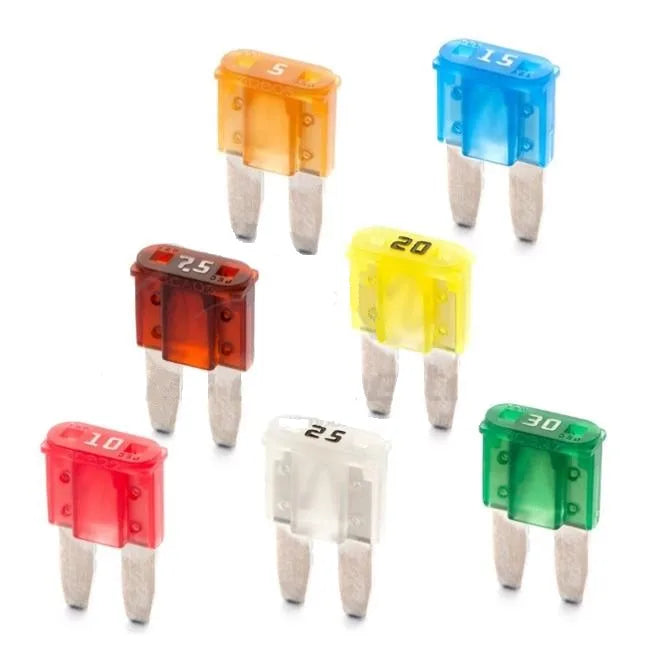 BOSMA - Fusibili Mini (16mm) 5-7,5-10-15-20-25-30 Amp - Confezione 10pz