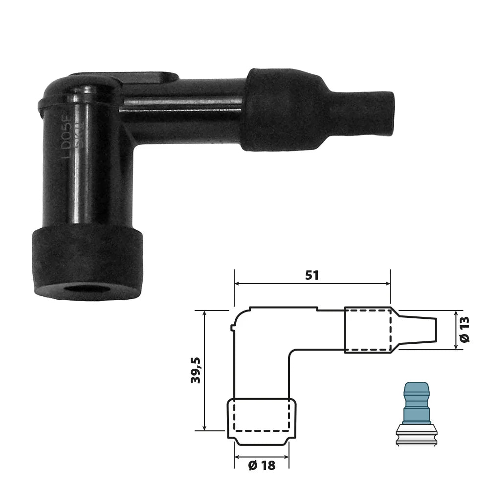 N.G.K - Cappuccio Candela LD05E con Resistore 5 Ohm