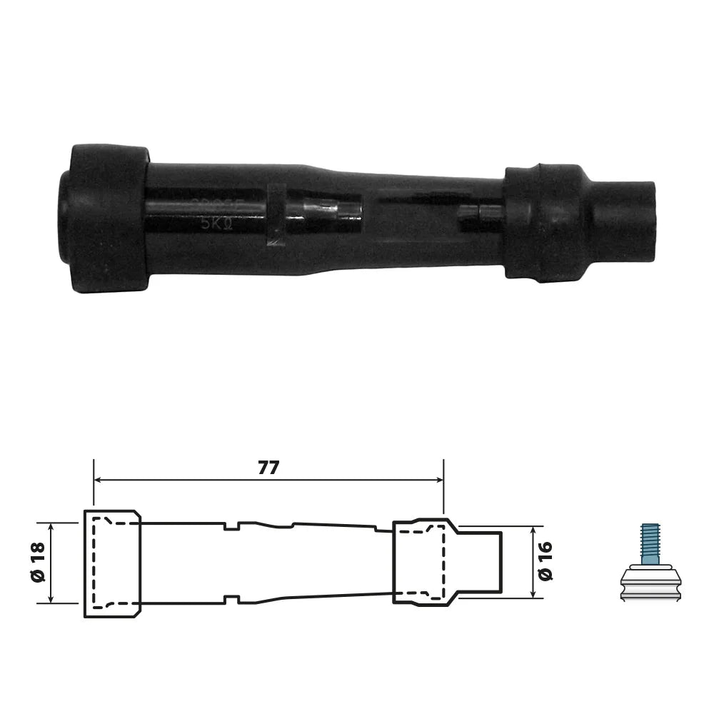 N.G.K - Cappuccio Candela SD05F con Resistore 5 Ohm
