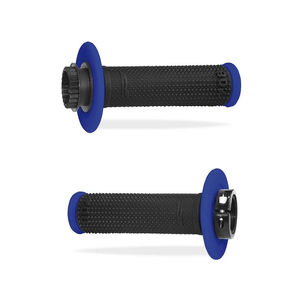 PROGRIP - Manopole MX 708-150 con Sistema Lock-on Blu/Nero senza Foro