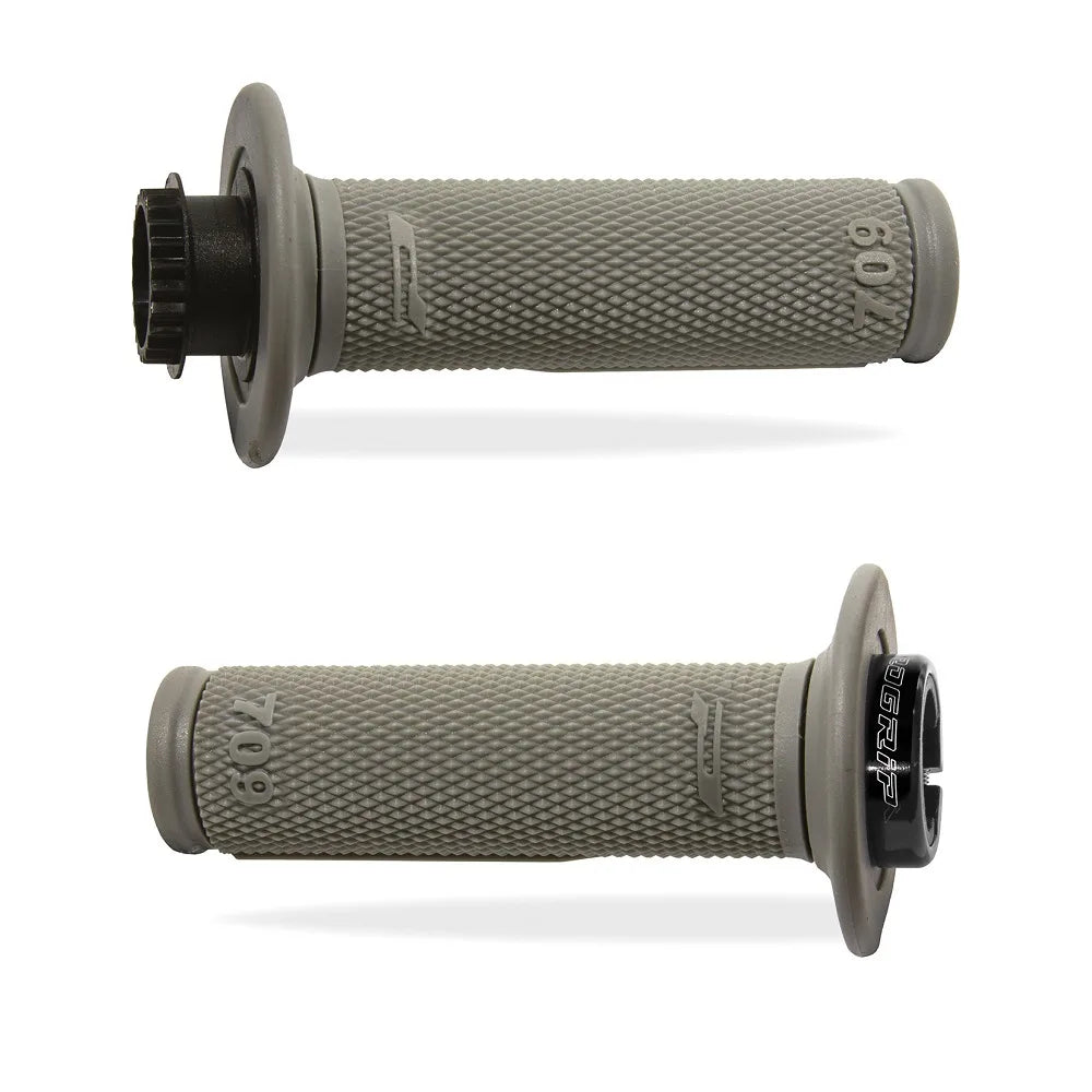 PROGRIP - Manopole MX 709-108 con Sistema Lock-on Grigio senza Foro