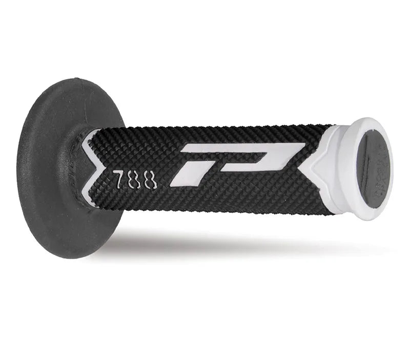 PROGRIP - Manopole MX 788-218 - Tripla Densità Bianco/Nero/Titanio senza Foro