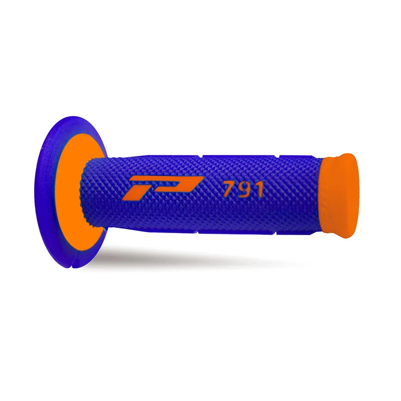 PROGRIP - Manopole MX 791-275 - Doppia Densità Arancio Fluo/Blu senza Foro