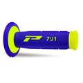 PROGRIP - Manopole MX 791-252 - Doppia Densità Giallo Fluo/Blu senza Foro