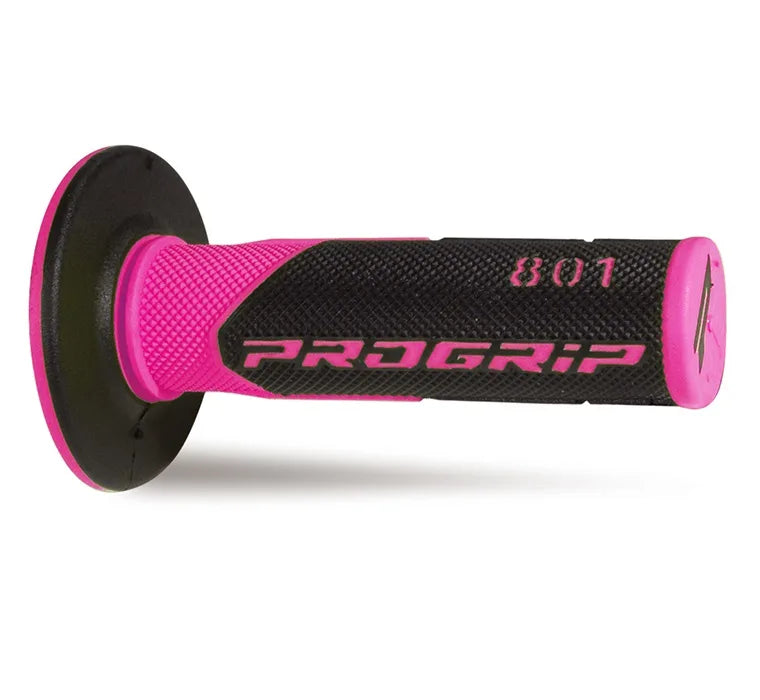 PROGRIP - Manopole MX 801-297 - Doppia Densità Fucsia/Nero senza Foro