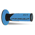 PROGRIP - Manopole MX 801-286 - Doppia Densità Nero/Azzurro senza Foro