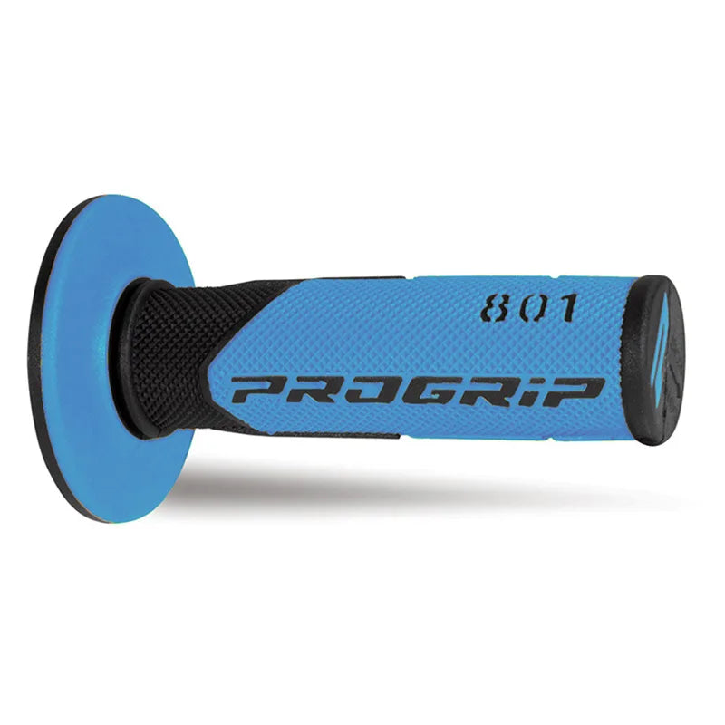 PROGRIP - Manopole MX 801-286 - Doppia Densità Nero/Azzurro senza Foro