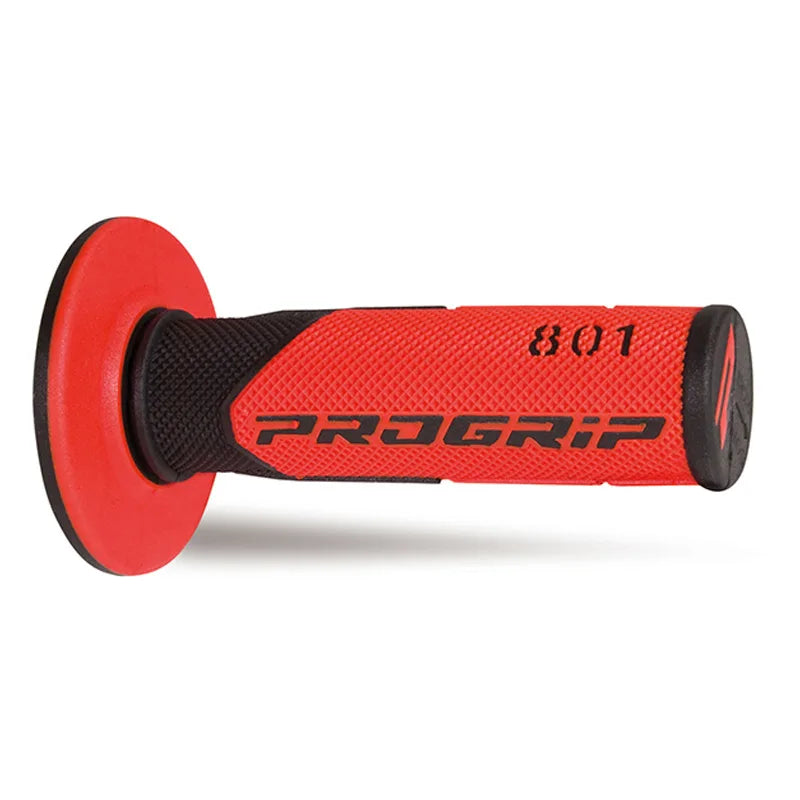 PROGRIP - Manopole MX 801-125 - Doppia Densità Nero/Rosso senza Foro