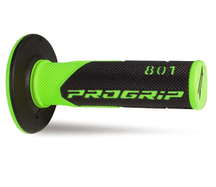 PROGRIP - Manopole MX 801-295 - Doppia Densità Verde Fluo/Nero senza Foro