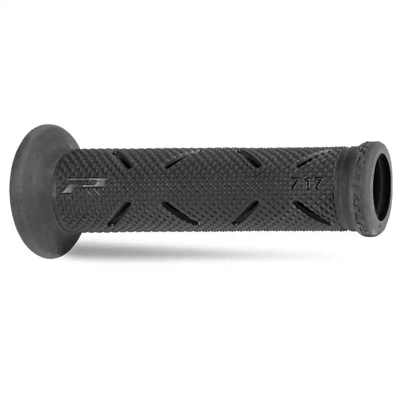 PROGRIP - Manopole Strada 717-298 - Doppia Densità Nero/Titanio senza Foro