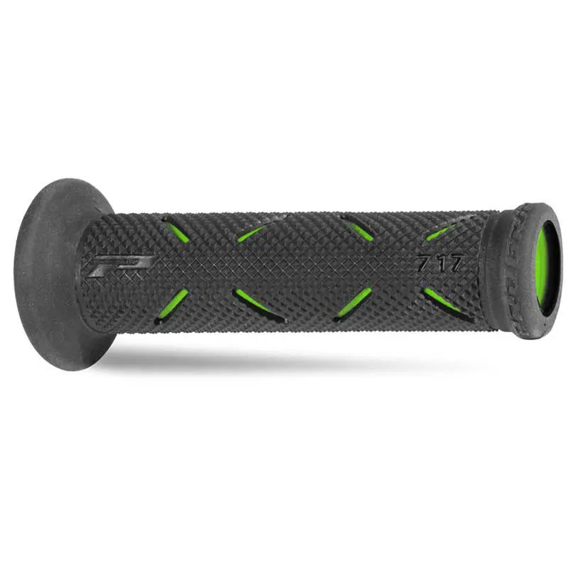PROGRIP - Manopole Strada 717-198 - Doppia Densità Verde/Nero senza Foro