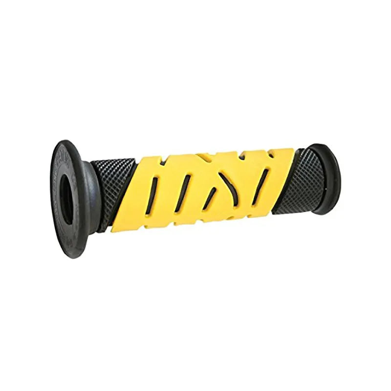 PROGRIP - Manopole Strada 719-OE-142 - Doppia Densità Nero/Giallo con Foro