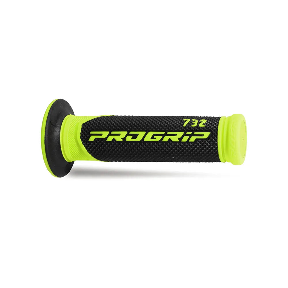 PROGRIP - Manopole Scooter 732-299 - Doppia Densità Giallo Fluo/Nero senza Foro