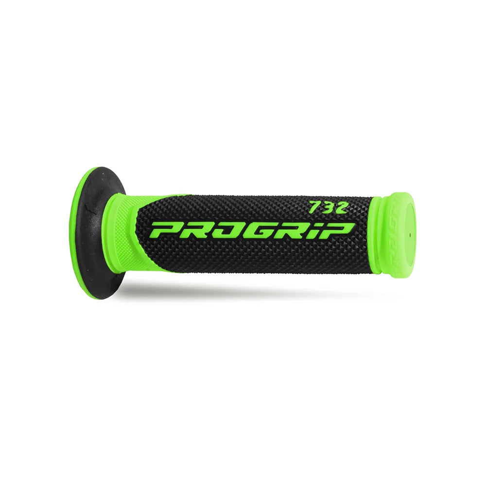 PROGRIP - Manopole Scooter 732-295 - Doppia Densità Verde Fluo/Nero senza Foro