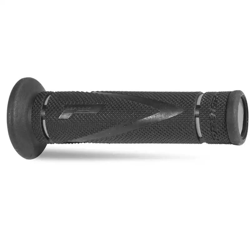 PROGRIP - Manopole Strada 838-OE-187 - Doppia Densità Grigio/Nero con Foro