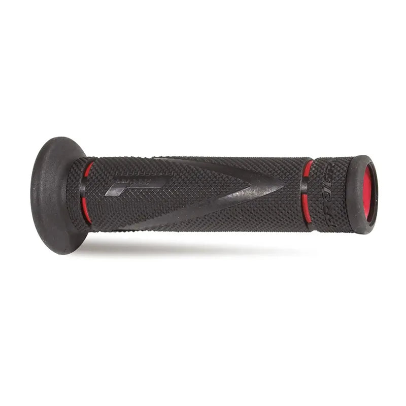 PROGRIP - Manopole Strada 838-OE-149 - Doppia Densità Rosso/Nero con Foro