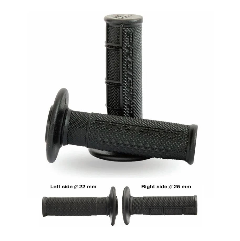 PROGRIP - Manopole MX 796-102 - Singola Densità Carbon con Foro