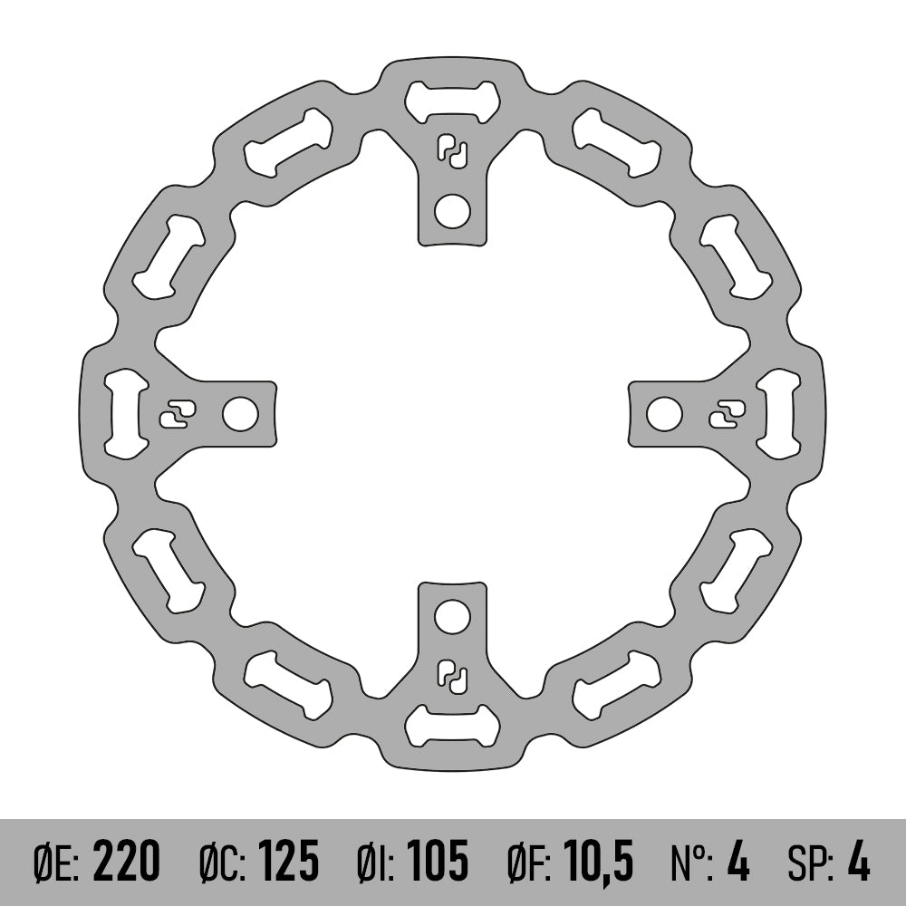 BRENTA MOTO - Disco Freno BRENTA BD103F - HONDA SH 125/150 (mod. a tamburo) [ANT]