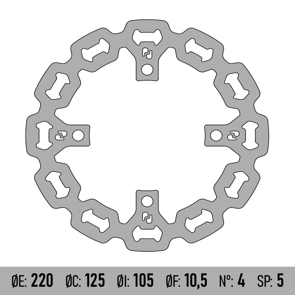 BRENTA MOTO - Disco Freno BRENTA BD104F - HONDA FORZA/FORESIGHT 250 [POST]