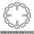 BRENTA MOTO - Disco Freno BRENTA BD105F - YAMAHA X-MAX 125/250 [POST] 4 FORI