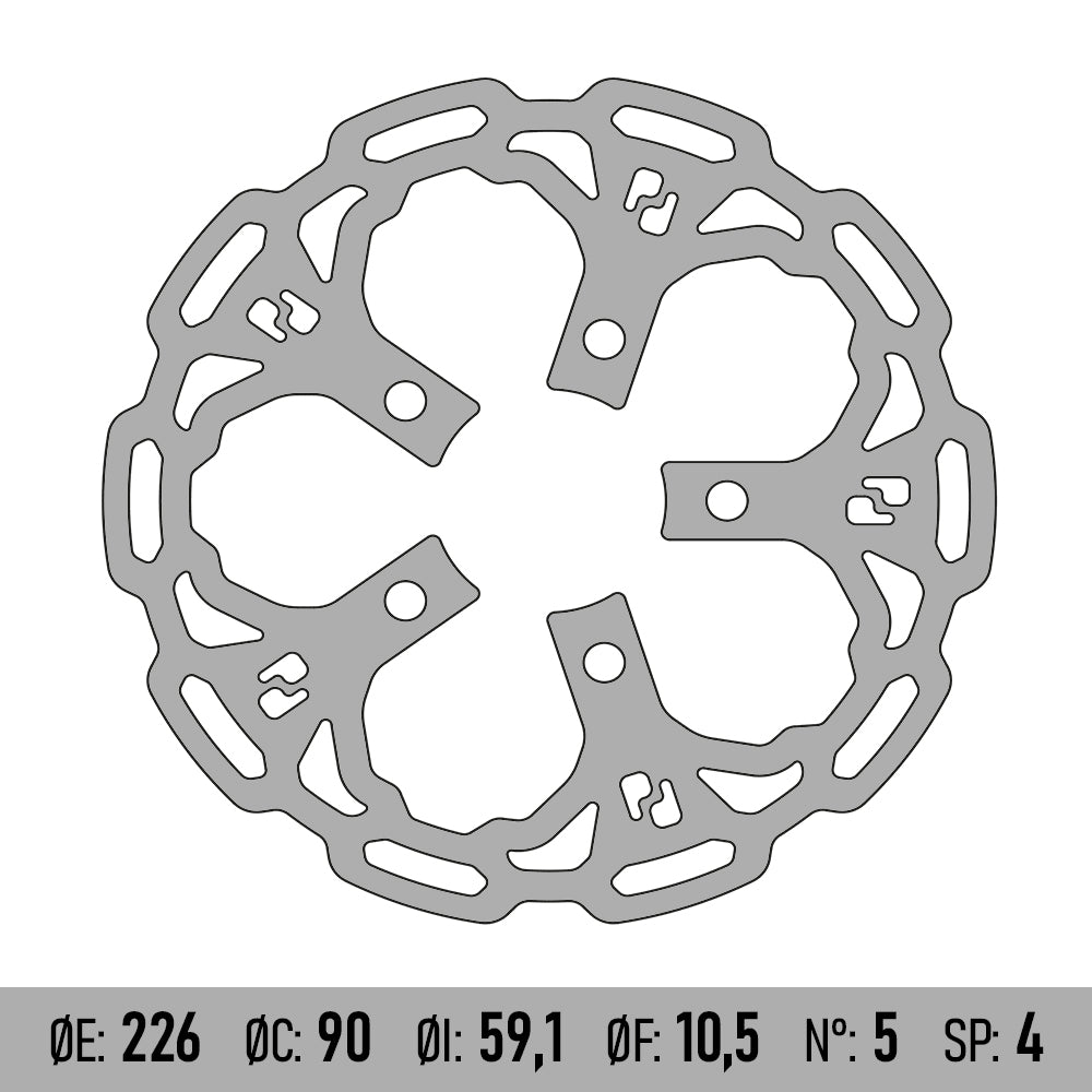 BRENTA MOTO - Disco Freno BRENTA BD115F - SYM SYMPHONY 50/125/150 [ANT]