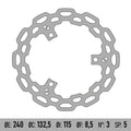 BRENTA MOTO - Disco Freno BRENTA BD125F - YAMAHA X-MAX 125/250 Ø245mm [POST]